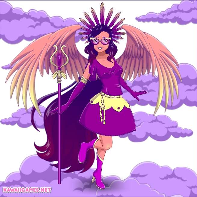 Angel lila. Online-Puzzle
