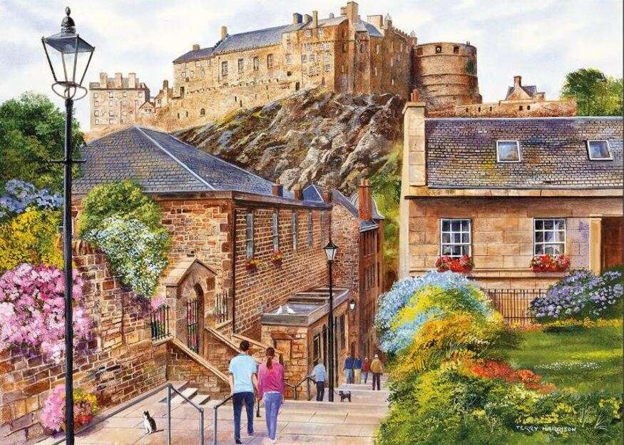 Walk in a street of Edinburgh (infographic) jigsaw puzzle online