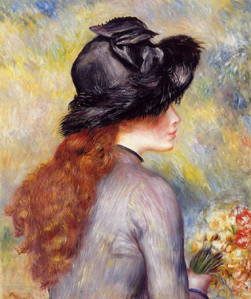 "Mujer joven ..." Auguste Renoir rompecabezas en línea