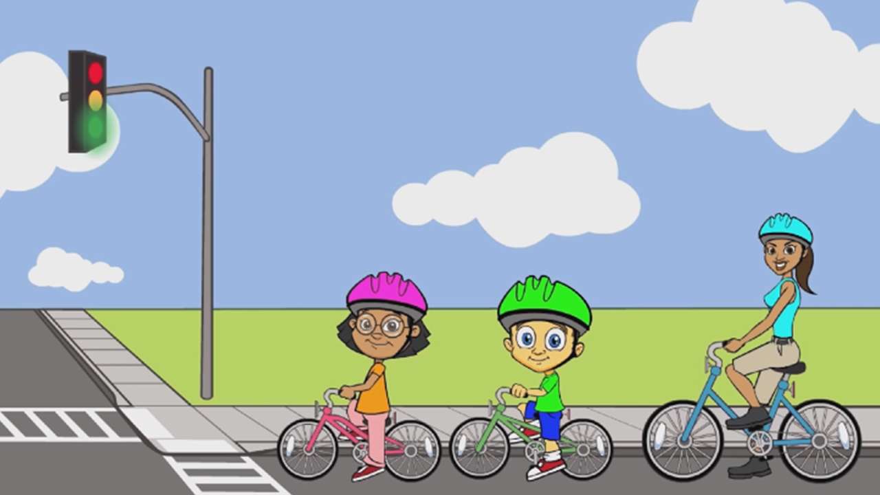 Co je způsob, jakým jdete bezpečně na kole? skládačky online