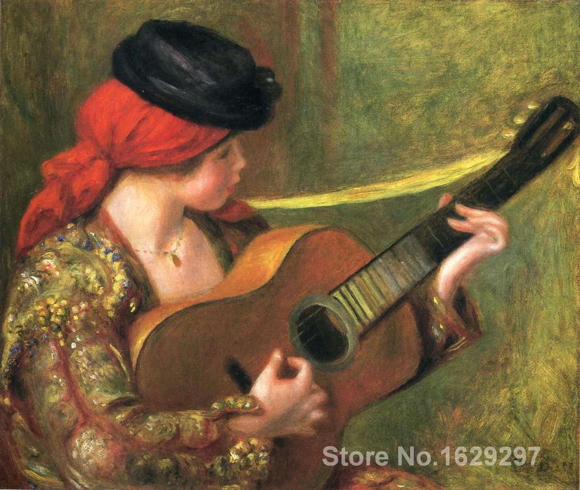 Meisje met een gitaar online puzzel