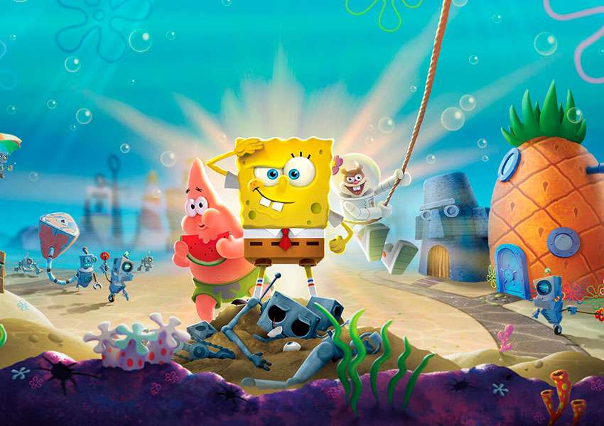 Sponge Bob-scherm. legpuzzel online