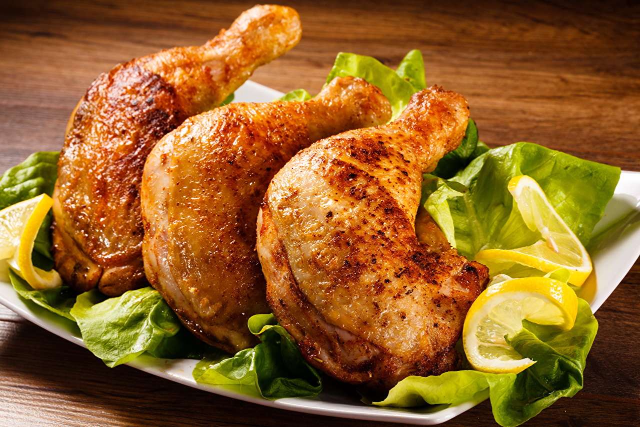 Bakade kycklingkvarter Pussel online