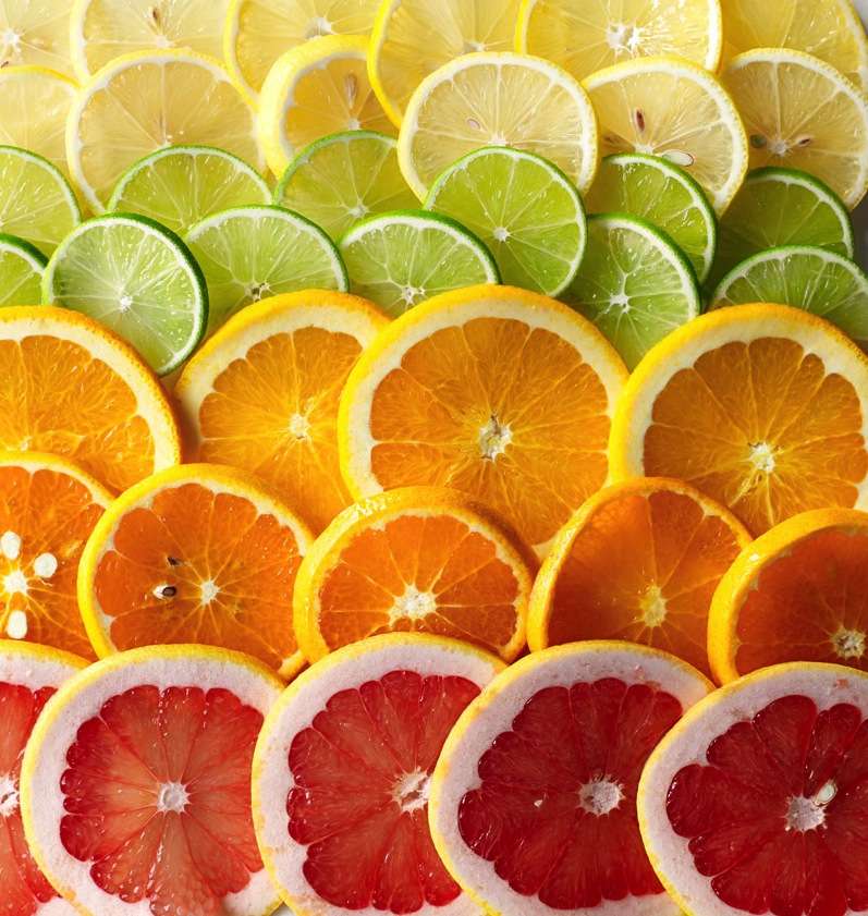 Citrusfrukter pussel på nätet