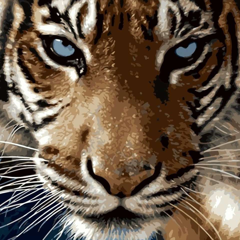 Een gevaarlijke tijger. legpuzzel online