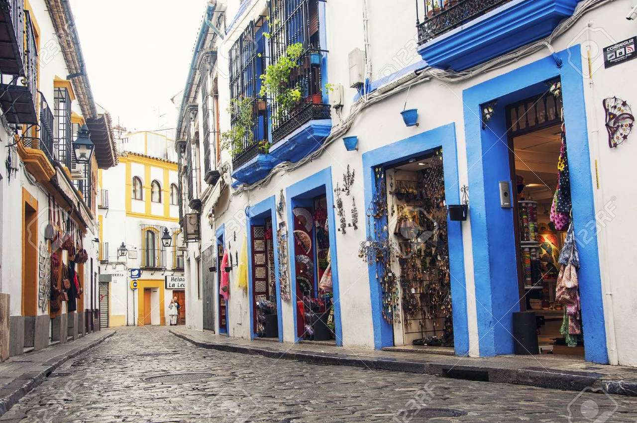 Una calle histórica en Córdoba. rompecabezas en línea