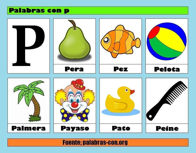Wörter mit dem Buchstaben p Puzzlespiel online