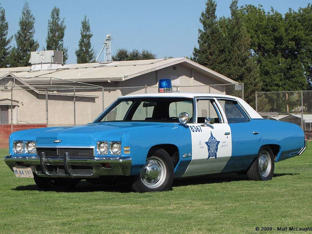 1972 Chevrolet Belair Полиция Чикаго пазл онлайн