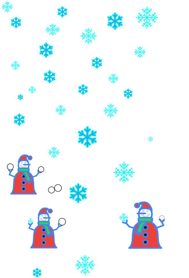 Muñecos de nieve jugando rompecabezas en línea