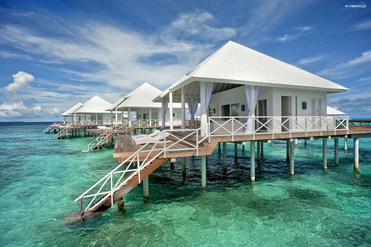 Maisons de vacances sur les Maldives puzzle en ligne