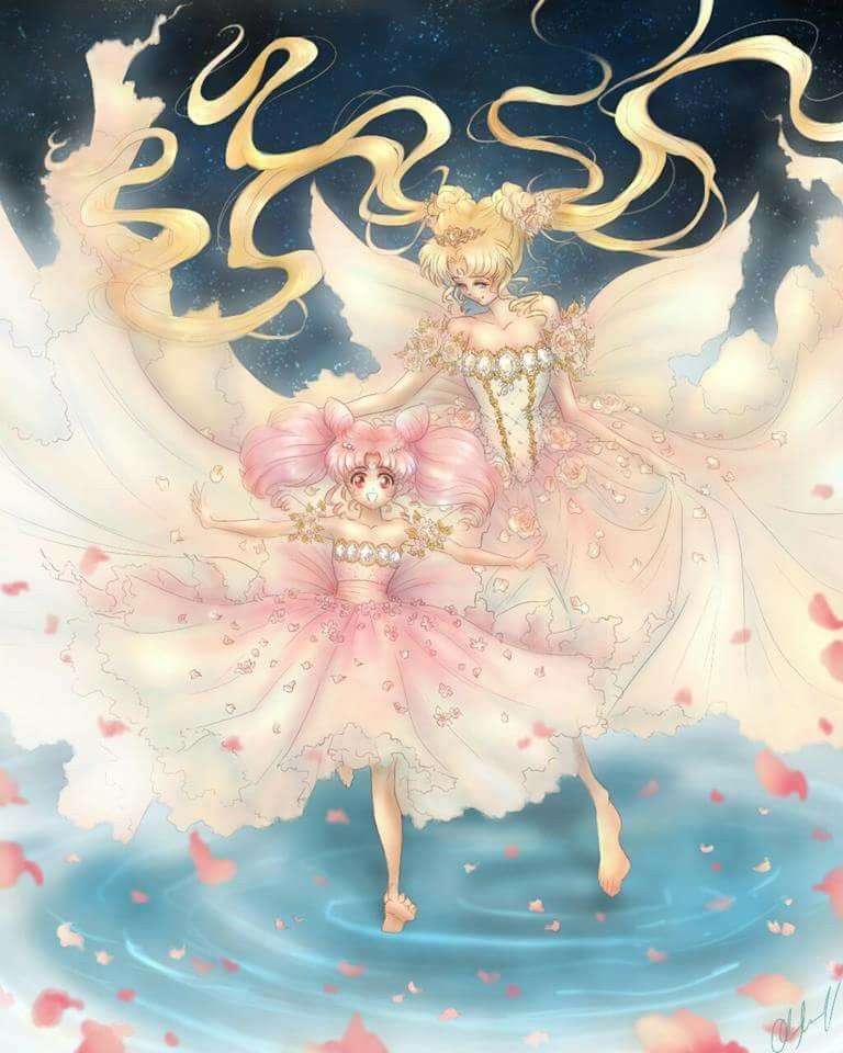 Neo-Queen Serenity e Little Lady puzzle online