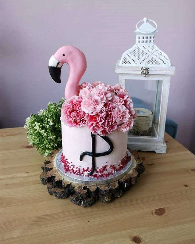 Торт - фламінго пазл онлайн