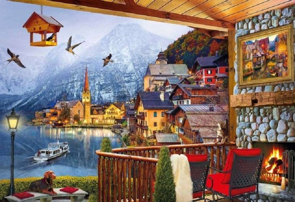 Vista de Hallstatt. puzzle online