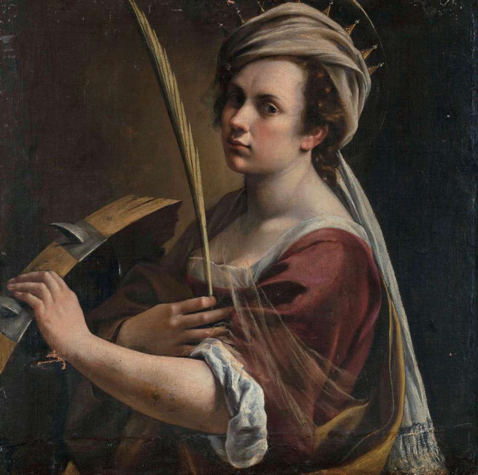 "Автопортрет" Artemisia Gentilechi (1593-1656) онлайн пъзел