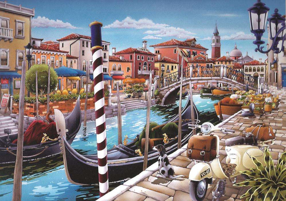 Benátky - Gondolas. online puzzle