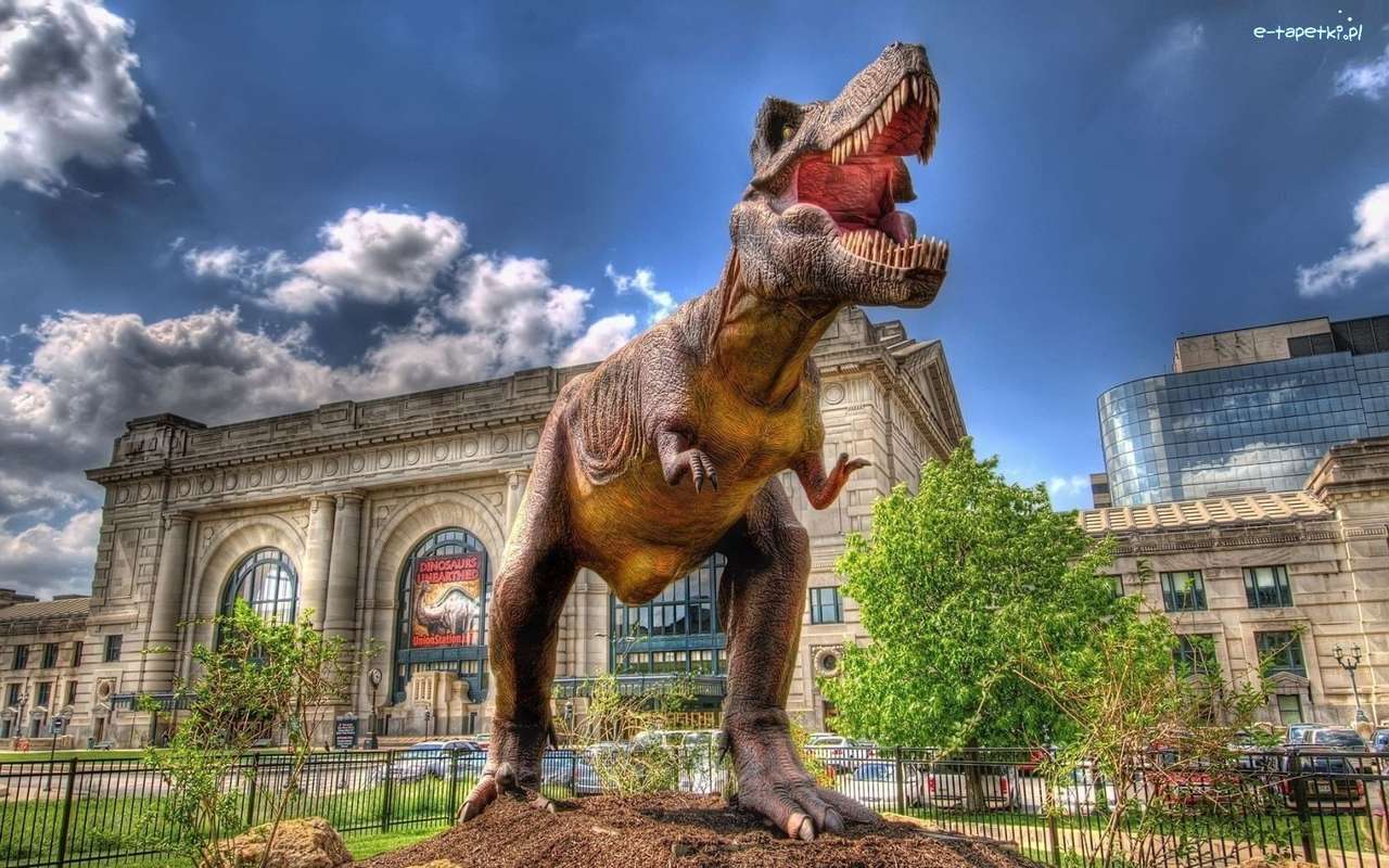 Tiranossauro no Parque Jurássico quebra-cabeças online