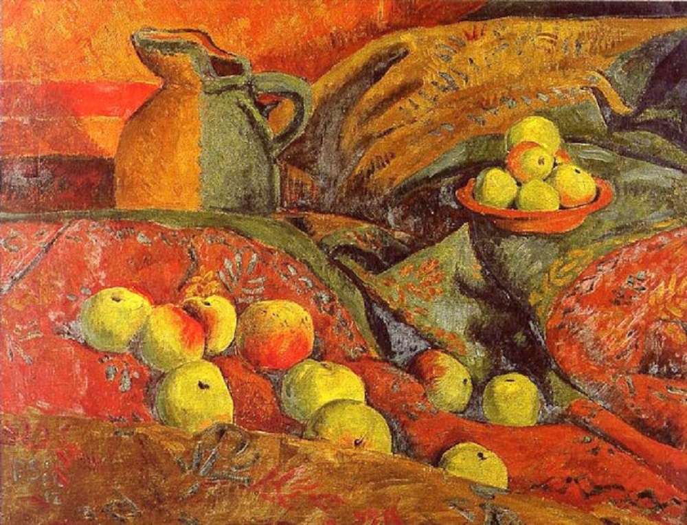 «Натюрморт с яблоками» Поль Серюзье (1864-1927) пазл онлайн