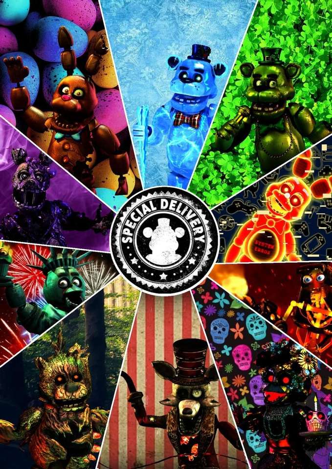 FNAF AR all skins and characters - online puzzle