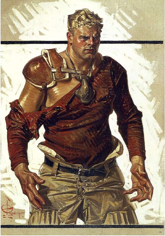 "Herói de futebol" (1916) Joseph Leyendecker quebra-cabeças online