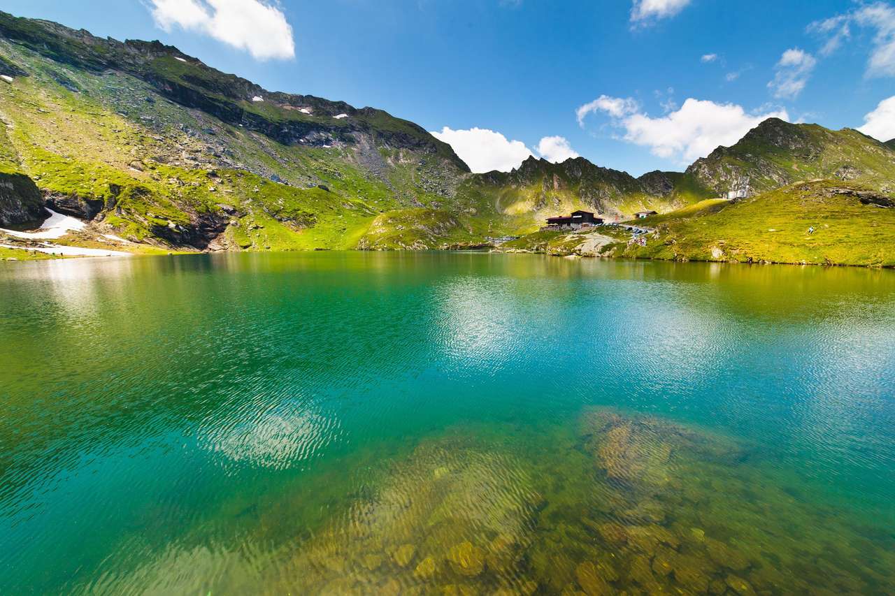 Jezero Balea v Rumunsku skládačky online