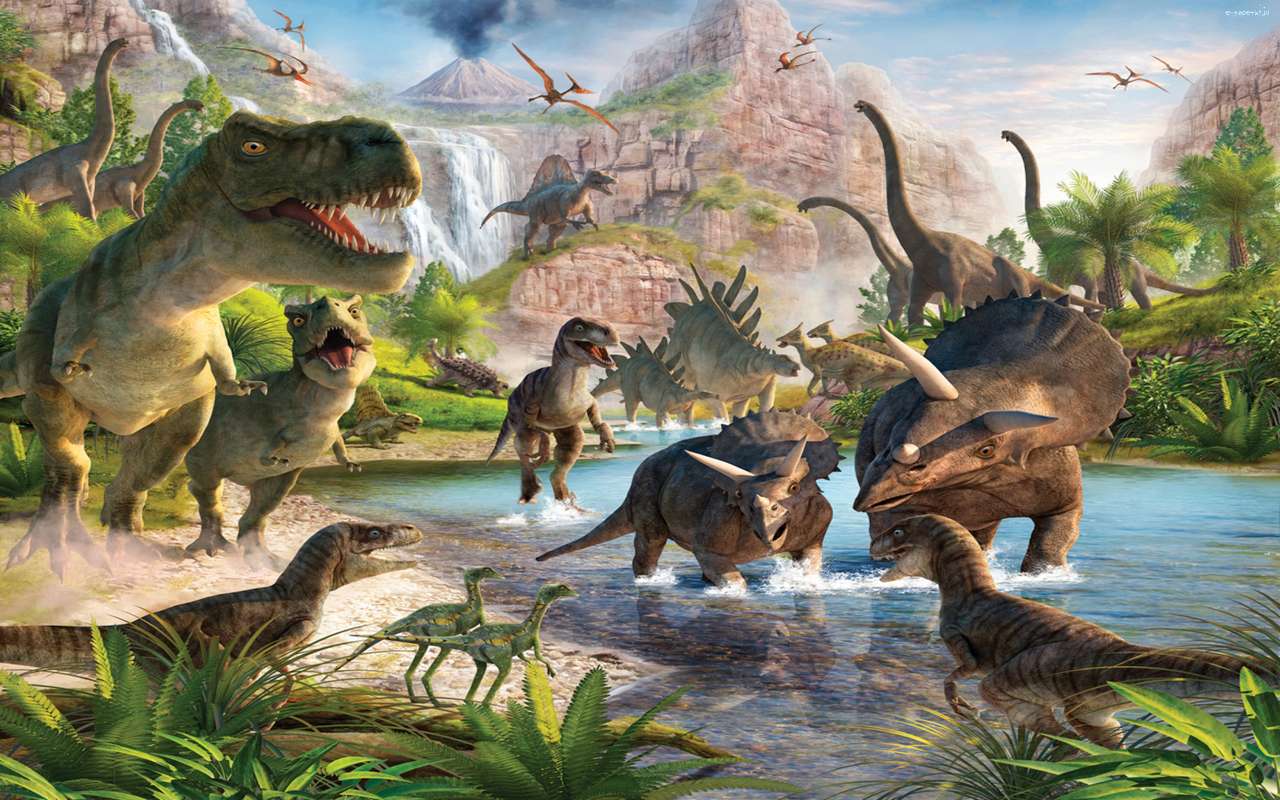 динозавры онлайн-пазл