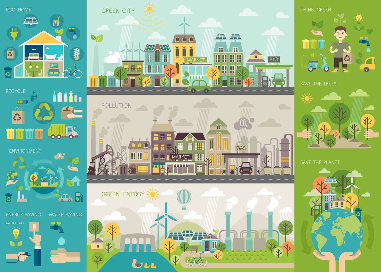 Zelené město online puzzle
