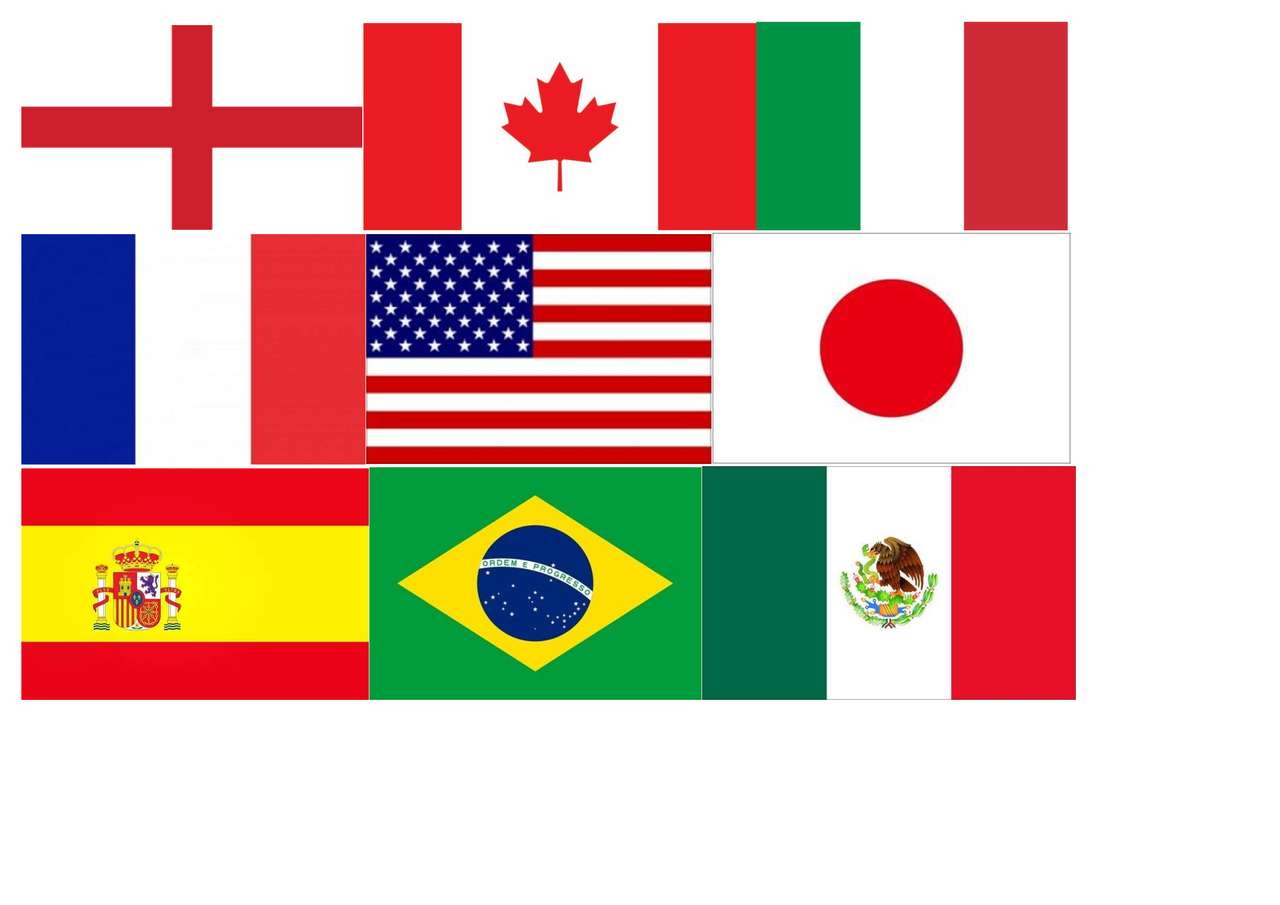 Countries - flags online puzzle
