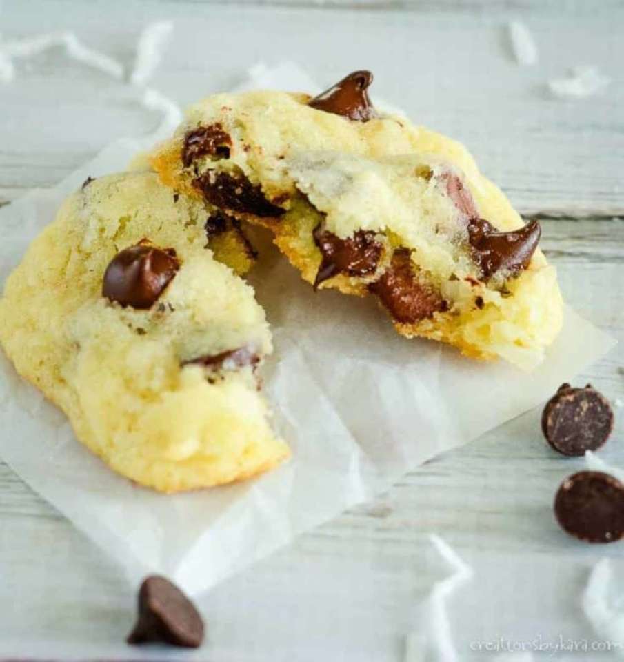 Cookie de pépites de chocolat à la noix de coco puzzle en ligne