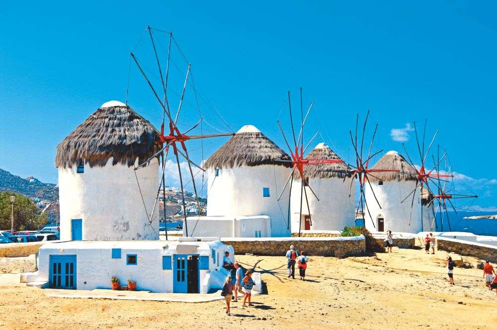 Μυκόνος - Ελληνικό νησί στο Αιγαίο online παζλ
