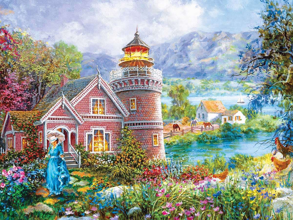 Lighthouse Morning in Spring Puzzlespiel online
