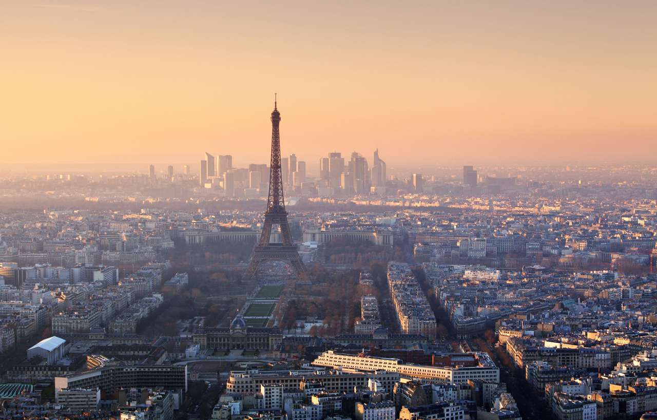 Παρίσι κατά το ηλιοβασίλεμα παζλ online