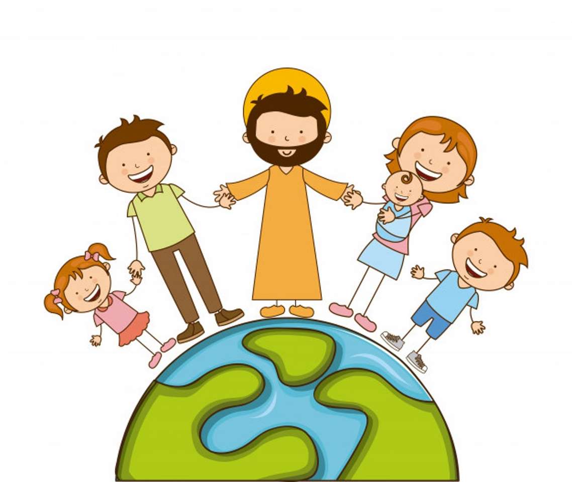 La famille et Jésus puzzle en ligne