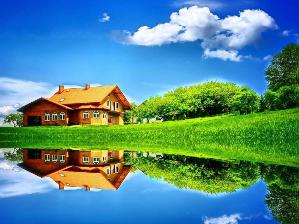 Una casa vicino al lago puzzle online