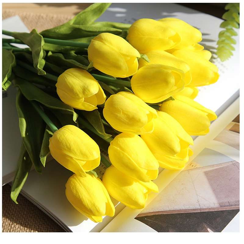 Gele tulpen online puzzel