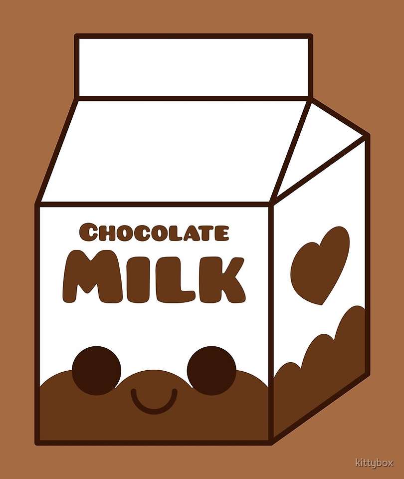 Čokoládové mléko kawaii. skládačky online