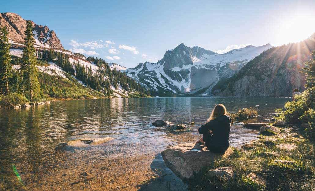 View on the lake and mountains jigsaw puzzle online