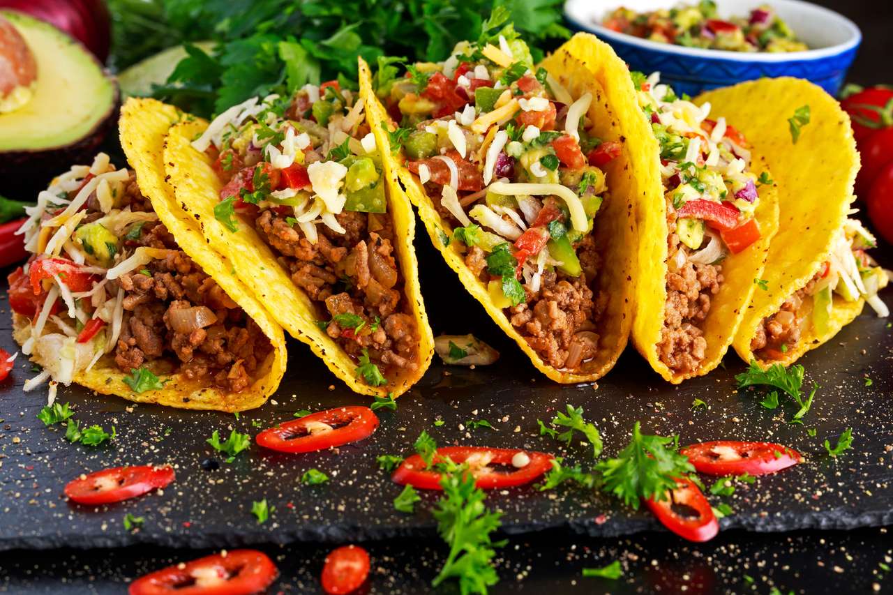 SPICY MEXICAN TACOS! jigsaw puzzle online