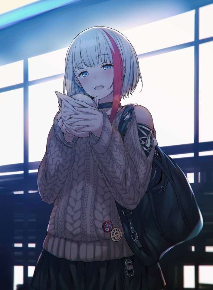 Anime Girl Wool Sweater pussel på nätet