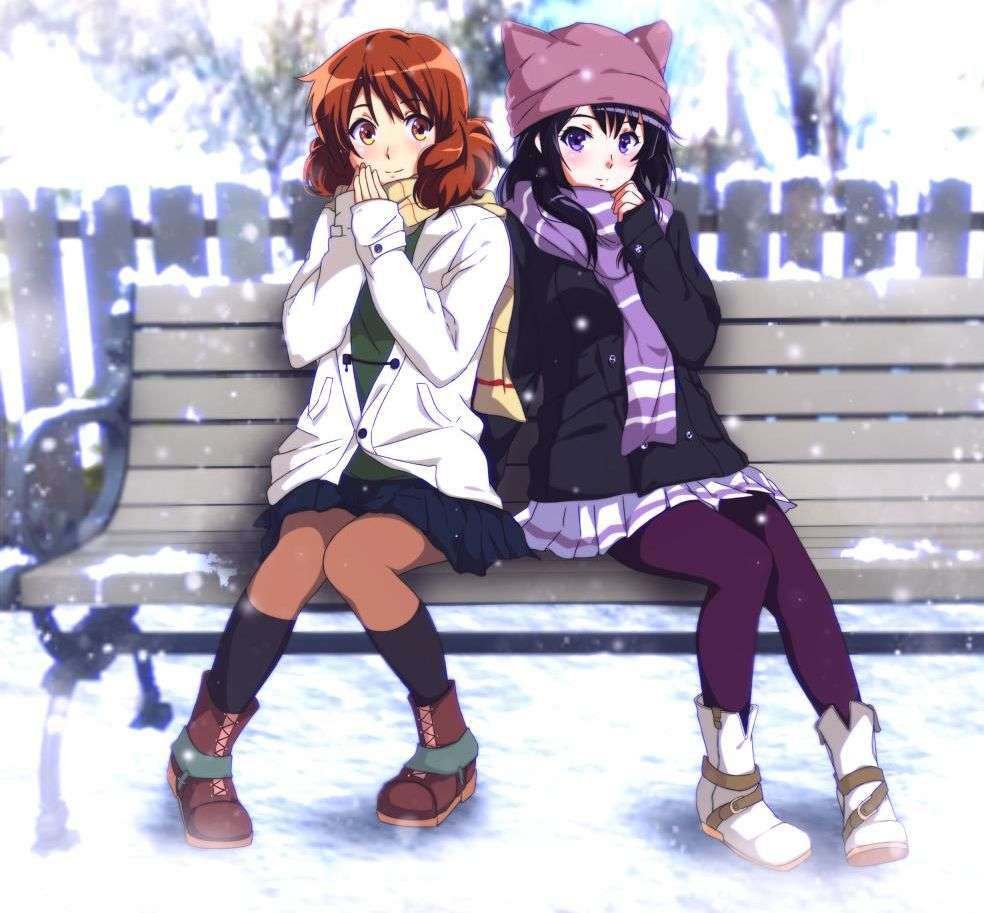 girls on a bench jigsaw puzzle online