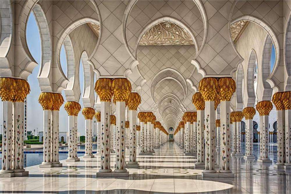 Architettura della moschea in Arabi Saudi puzzle online
