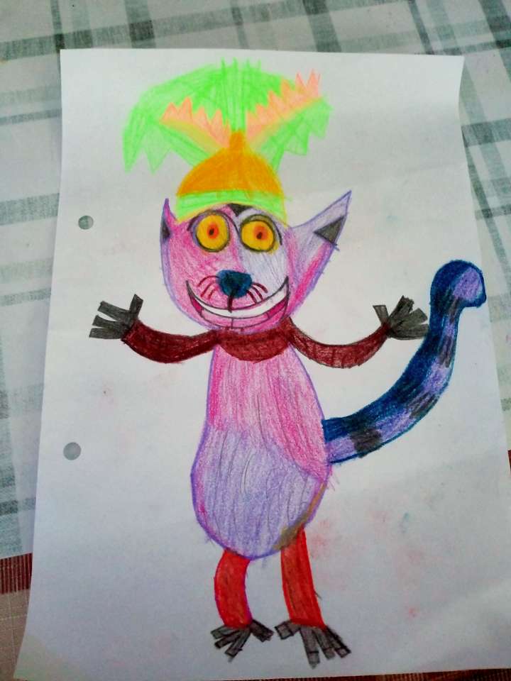 King Julian drawing online puzzle