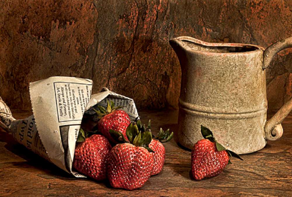 "Fragole in" Giornale Antoine Vollon " puzzle online