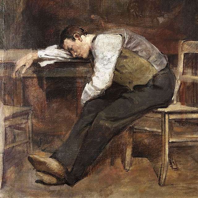 "Schlafender Mann" (1908) Charles de Manne Puzzlespiel online
