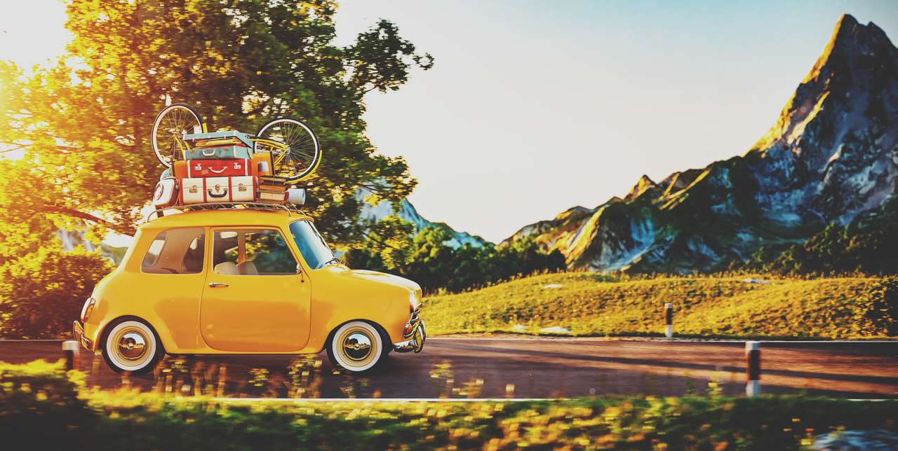 Kis sárga autó online puzzle