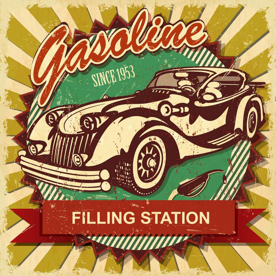 Плакат за бензиностанция онлайн пъзел