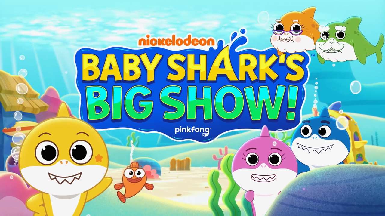 Baby Shark con un amico e una famiglia puzzle online