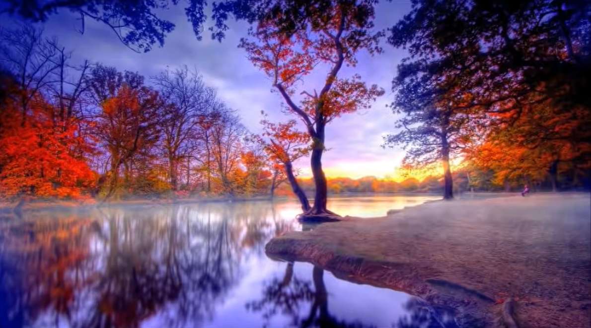 Autumn on the river jigsaw puzzle online