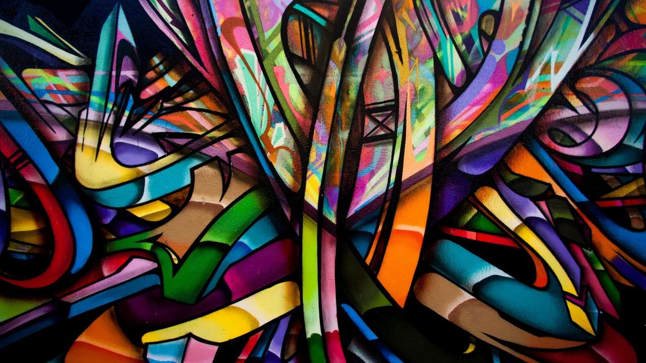 Graffiti colorat puzzle online