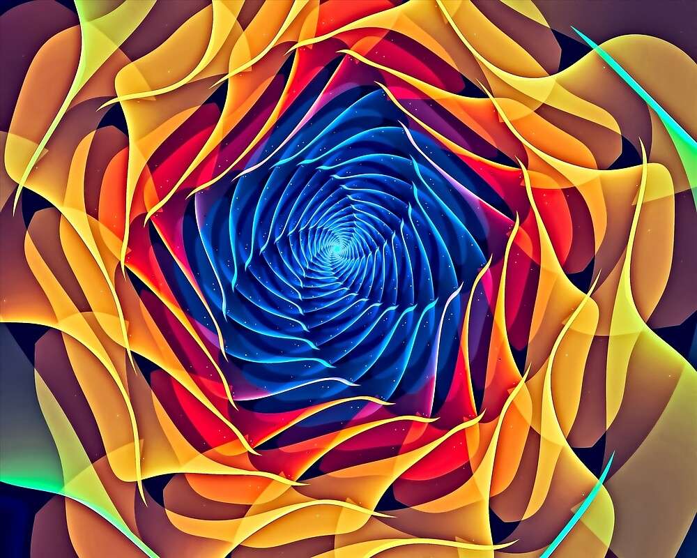 Colorful spiral jigsaw puzzle online
