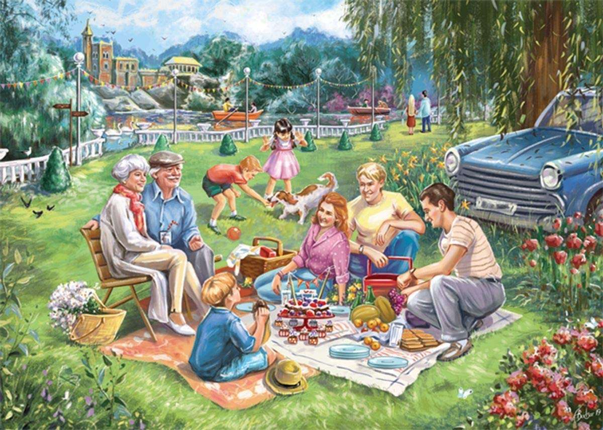 Családi piknik online puzzle